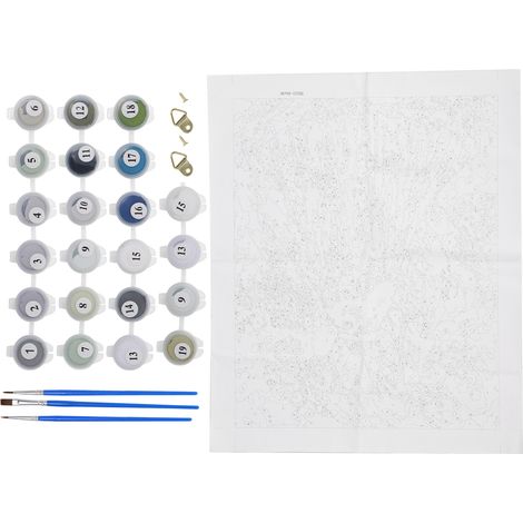 Number Coloring Painting Beginner HandPainted Linen Cloth DIY Acrylic Drawing Supplies (1/5)
