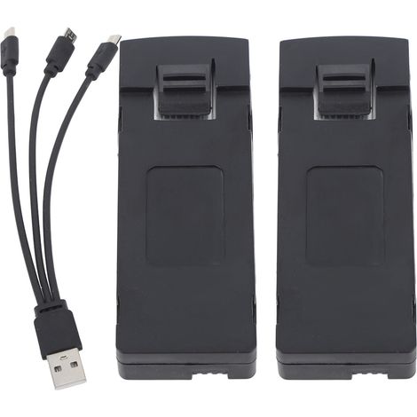 2PCS 3.7v 2600mah RC Aircraft Lithium Battery with Charge Line for KY603 KY605 K7 Medium Folding RC Aircraft