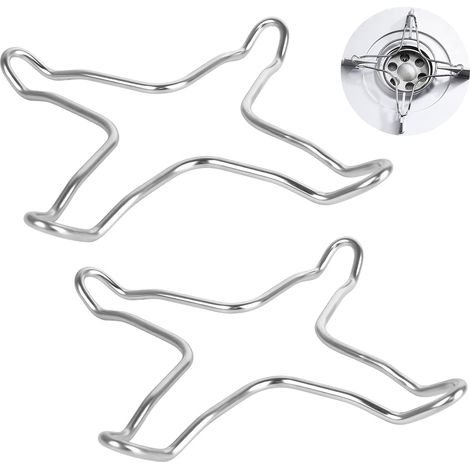 2-teilige universelle Herdhalterung, Gasreduzierstücke aus Edelstahl, Wok-Gasadapter, Gasreduzierring aus Edelstahl für Kaffeemaschine, Topf, Gasherdzubehör (1/5)
