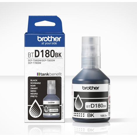 CARTUCHO BOTELLA TINTA NEGRO BTD180BK BROTHER
