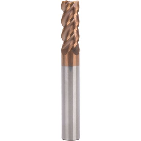 Fraises en carbure de tungstène 4 dents revêtues pour métaux durs HRC60, diamètre 8 mm, longueur 60 mm, 4 tranchants (1/5)