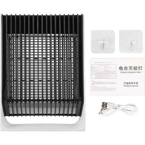 Piège à mouches lumineux USB rechargeable, lampe anti-insectes automatique murale avec batterie intégrée (1/5)