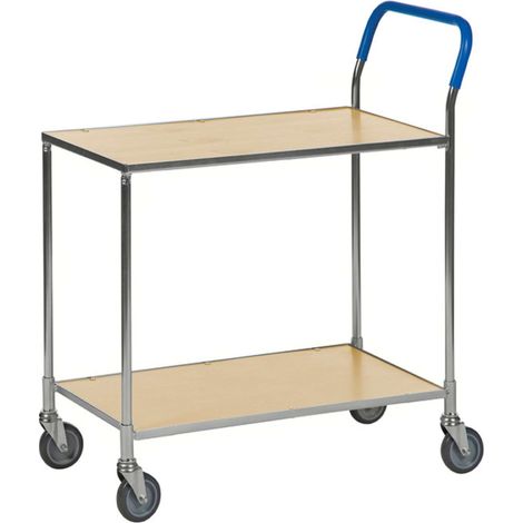 Carrello di servizio con 2 ripiani, Faggio / Elettro galvanizzato Kongamek KM1720-BOB