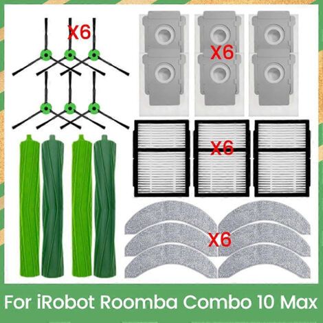 BARKBUSTERS Brosse principale, filtre HEPA, lingette et sac à poussière pour iRobot Roomba Combo 10 Max - Pièces détachées et accessoires de nettoyage performants (1/5)