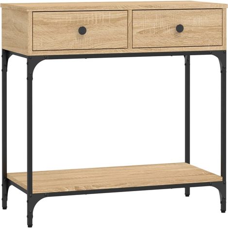 Table console，Table d'appoint，Bout de canapé，Meuble d'entrée chêne sonoma 75x34,5x75 cm bois d'ingénierie