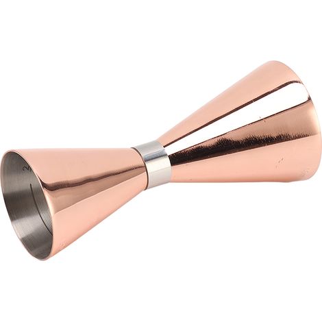 Doppelseitiger Messbecher aus Edelstahl 304 mit Skala für Cocktails, ideal für Partys zu Hause, roségoldfarben (1/5)