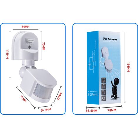 Détecteur de mouvement infrarouge intelligent à montage mural et plafonnier, angle réglable, interrupteur d’induction corporelle 220V, blanc, module de capteur de présence humaine (1/5)