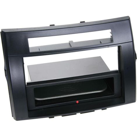 Facade autoradio 2DIN compatible avec Toyota Corolla Verso 04-09 Avec vide poche Induction Qi Noir