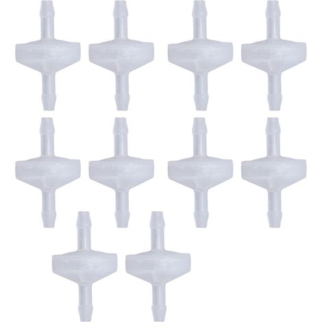 Lot de 10 vannes à clapet anti-retour PP ozone résistant raccord tuyau 3mm translucide pour aquariume médical nourriture (1/5)