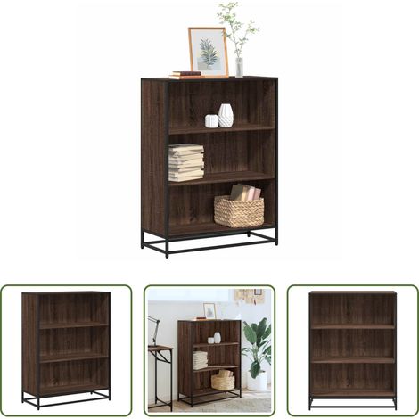 Bücherregal - Bücherschrank Braun Eichen-Optik 80,5x35x107,5 cm Holzwerkstoff (1/5)