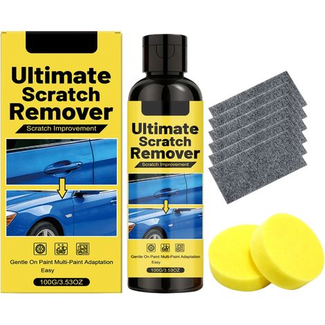Kit de réparation de rayures simple de 100 g avec 2 éponges et 6 chiffons pour l'entretien de votre voiture (1/5)