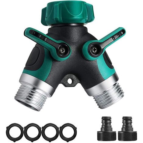 Pulverizador metálico para jardín, boquilla pulverizadora de jardín de 8 funciones, pistola pulverizadora de mano de alta presión, adecuada para regar jardines, limpiar caminos, lavar coches y bañar m (1/3)