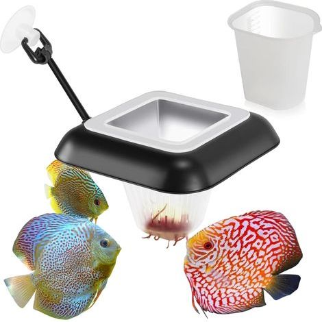 3-in-1 Schwimmender Aquarium-Ringkegel-Futterspender Fischfutterspender Aquarium-Zubehör für Goldfische, Buntbarsche, Guppys (1/4)