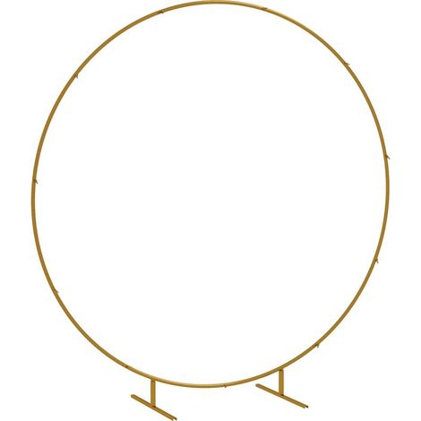Arche of garden in steel, arche round for balls and plants grimpantes, ideal for the ceremonies, birthday and other events, 222 x 60 x 224 cm, golden (1/5)