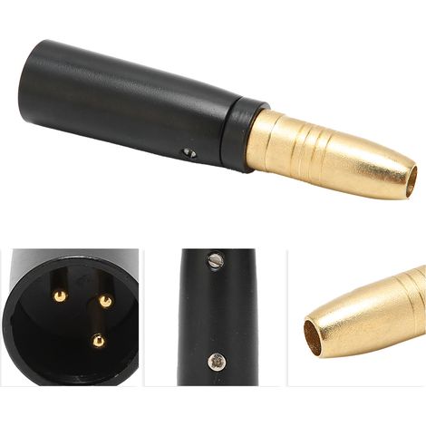 Adaptateur audio 6,35 mm femelle vers XLR mâle pour lecteur audio, microphone et amplificateur de guitare (1/5)