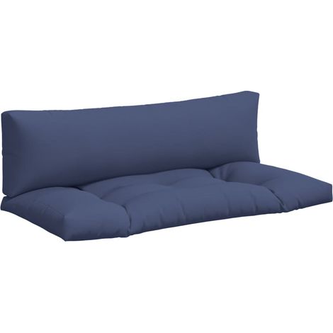 Coussins de palette lot de 2 bleu marine tissu oxford