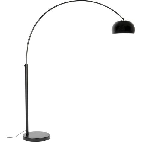 Lampadaire arc 158x39x190 cm en marbre et métal noir - BOW BRASS (1/5)