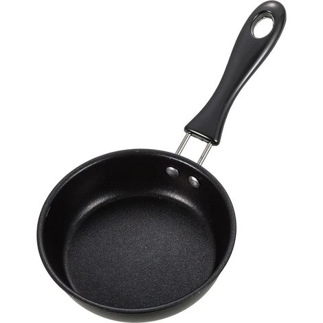 Induktionsgeeignete Bratpfanne aus verdicktem, antihaftbeschichtetem Gusseisen, Mini-Eierpfanne mit Griff, ideal für kleine Küchen und Studenten (1/5)