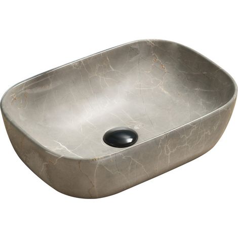 Mexen Rita lavabo de comptoir 45 x 32 cm, Pierre beige - 21084597 (1/2)