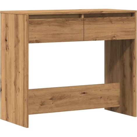 Meuble console d'entrée moderne table d'appoint avec tiroirs 89 x 41 x 76,5 cm bois d'ingénierie couleur chêne DEC031750