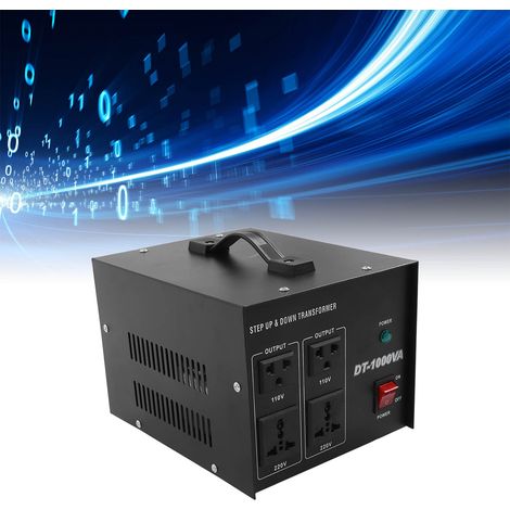 DT-1000VA 1000W Leistungstransformator, 110V auf 220V Aufwärtstransformator, 220V auf 110V Abwärtstransformator, Europäischer Standardstecker, 110V/220V (1/5)
