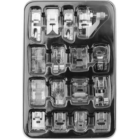 Ensemble de 16 pieds-de-biche pour mini-machine à coudre domestique