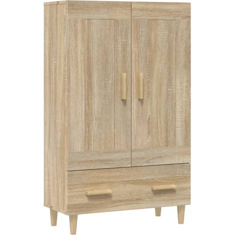Maison La Vie - Buffet haut pour salon - Meuble de rangement Chêne sonoma 70x31x115 cm Bois d'ingénierie bu1157