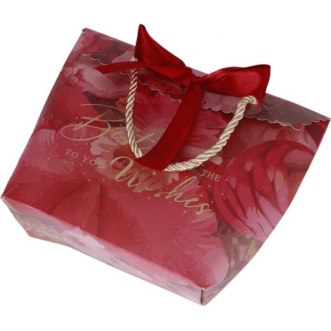 30 boîtes à bonbons portables de petite taille pour la décoration de cadeaux, les articles de fête et les cadeaux de mariage (rouge rétro (ruban rouge vin)) (1/5)