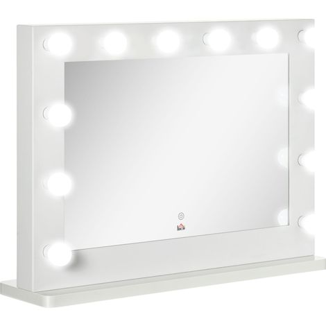 LED-Schminkspiegel 80 x 60 cm Weiß HOMVRA (1/5)