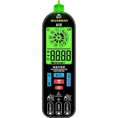 MAXRIENY Automatisches, intelligentes Digitalmultimeter mit Anti-Burn-Funktion – misst schnell und präzise Spannung und Widerstand
