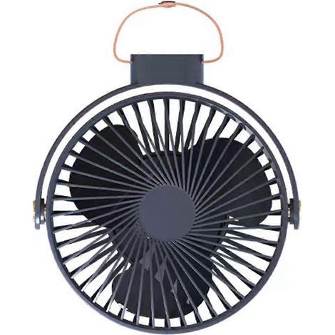 Ventilateur de tente rechargeable avec lanterne LED et crochet de suspension pour le camping en plein air (1/4)