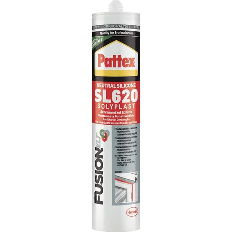Pattex silicone neutro SL620 per lamiere serramenti grigio 300 ml (1/2)