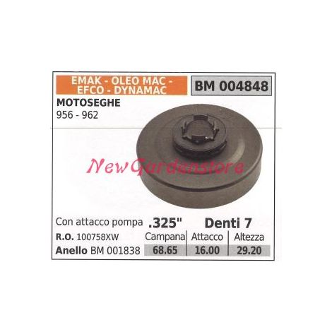 Piñón motor motosierra EMAK 956 962 .325' dientes 7 004848
