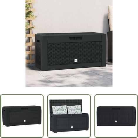 Gartenbox - Gartentruhe Anthrazit 119x48x60 cm Polypropylen (1/5)
