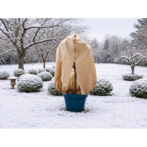 Housse d'hivernage 70 g/m² Ø 2,00 x 2,50 m beige - Nature (1/4)