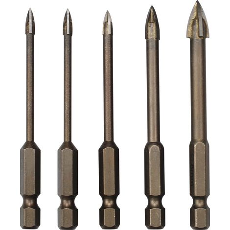 Lot de 5 Triangle Foret Set, Forets pour Carrelage en Carbur (1/5)