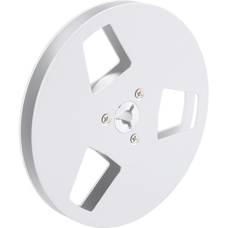 Bobine de bande magnétique vide en alliage d'aluminium, 3 trous, 5 pouces, pour magnétophone à bobines NAGRA/Studer ReVox, bande 1/4 pouce, couleur argent. (1/5)
