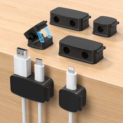 6Pack Organisateur Câble Magnétique Clips,Supports Câbles Clips (1/5)