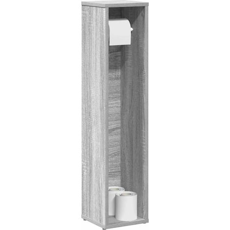 Badezimmerschrank mit Rollenhalter Grau Sonoma 20,5x20x90 cm