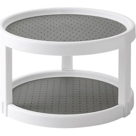 Especiero giratorio para la cocina, especiero multifuncional de dos niveles, también apto como estante para cosméticos - Crezuo