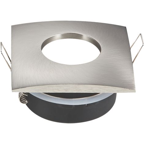Portafaretto GU10 / MR16 da incasso 84x84mm Nickel satinato Quadrato Aigostar