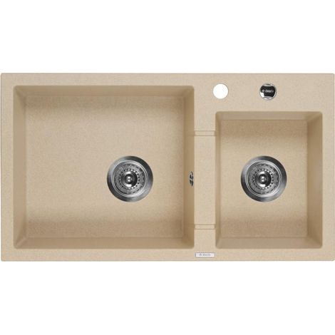 deante Piva fregadero de granito de 2 senos arena ZQI7203