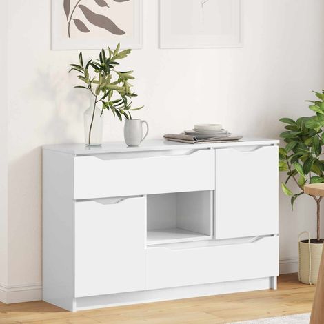 vidaXL Sideboard High Gloss White 100 x 30 x 65.6 Engineered Wood (1/5)