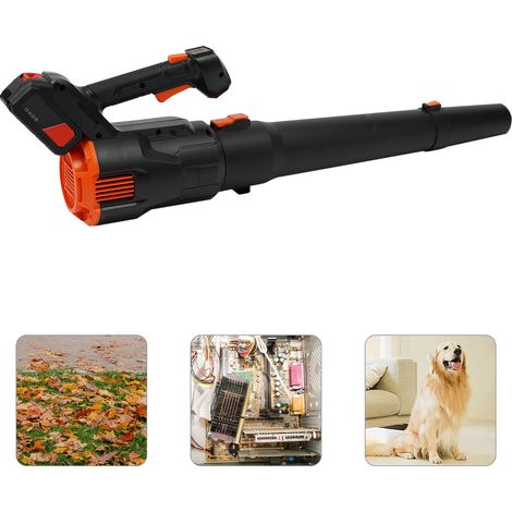 Leaf Blower Cordless, Electric Leaf Blower with 4.0Ah Battery and Charger, 3 adjustable speeds, Lightweight Leaf Blowers for Lawn Care, Yard, Garage, Patio & Sidewalk Blowing (1/5)