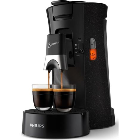 Philips Senseo Select Eco CSA240/20, Padmaschine ,schwarz, schwarz gesprenkelt
