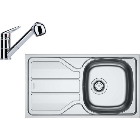 Franke - Küchenset N101, Edelstahlspüle FLN 611-78 LB und Armatur FC 9547.031, Chrom 101.0731.380 (1/4)