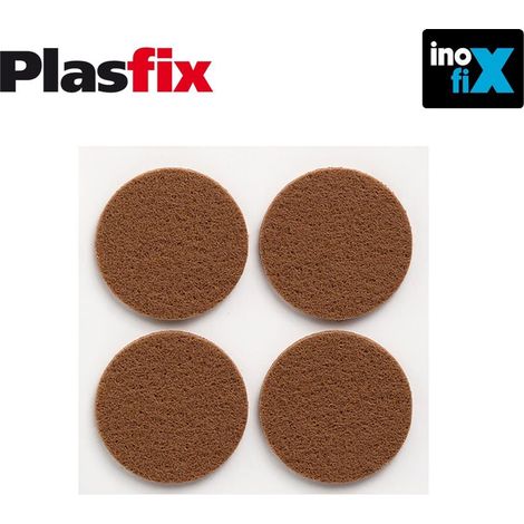 Confezione da 4 feltri adesivi sintetici marroni Ø38mm Plasfix INOFIX