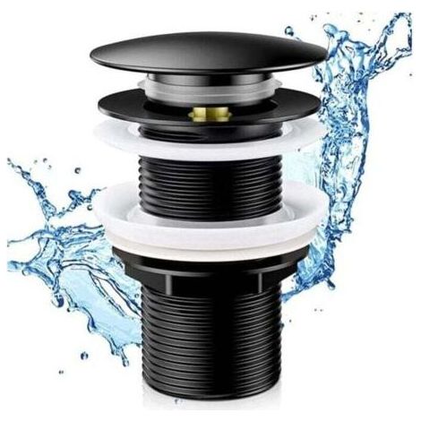 Bonde Lavabo Pop Up - Sans Trop Plein - Raccord G1¼ - Étanche Double Joint Silicone - Pour Évier Cuisine Salle De Bain - 1 Pièce (1/4)