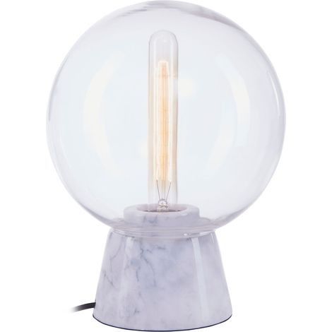 Premier Housewares Lamonte Grey Marble Base/EU Plug Globe Lamp (1/4)