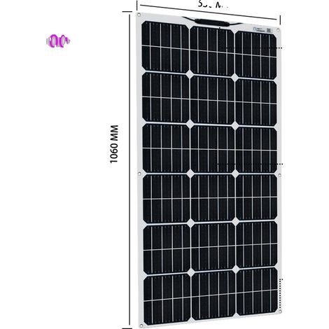 Panneau Solaire, Design Flexible, Haute Efficacité, 19.8V 100W (1/2)